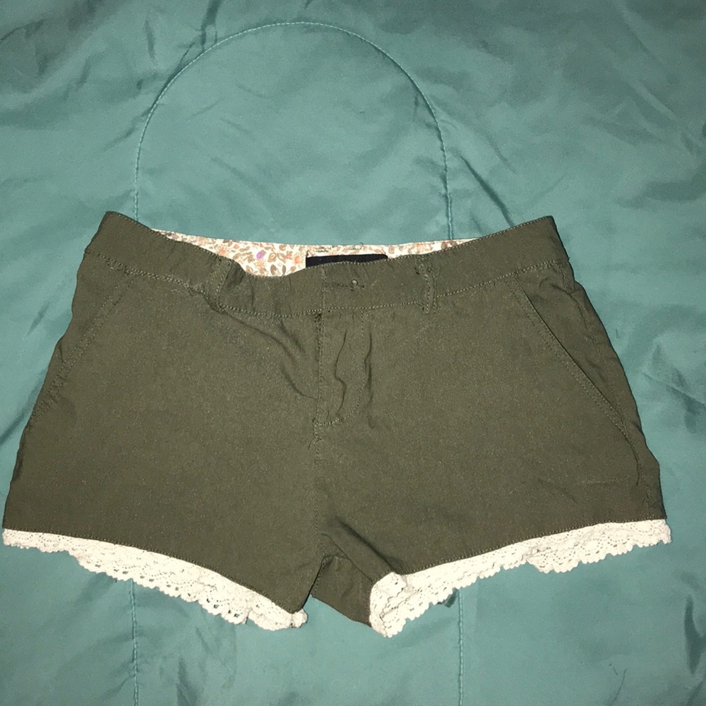 olive green shorts from agaci